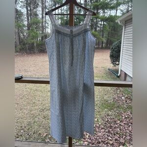 Eileen West Cotton Nightgown Lace Trim Sleeveless Size L Multicolor Floral